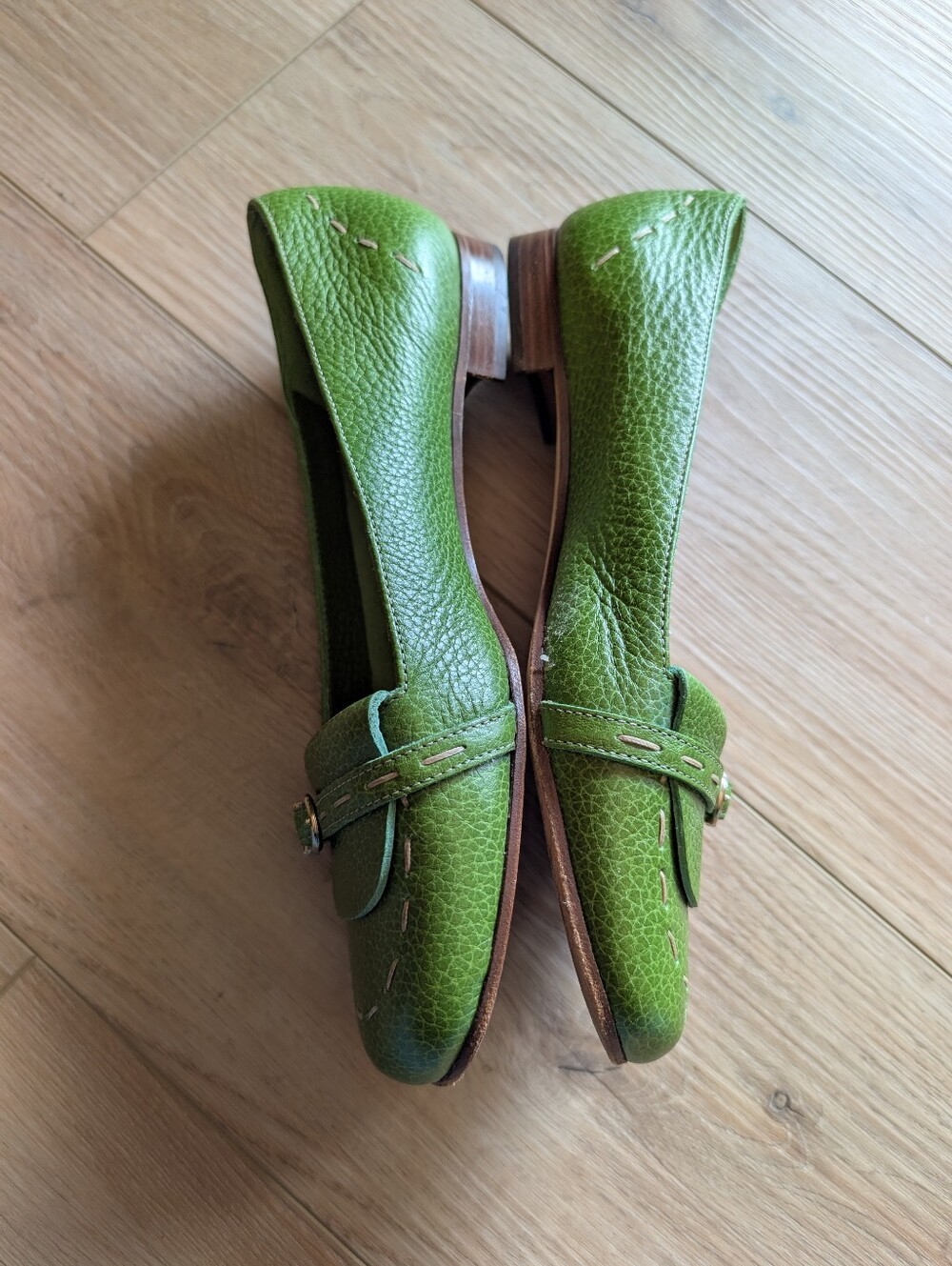 kate spade Green Leather Loafers 8 - Picture 3 of 8